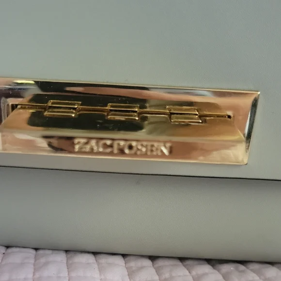 Zac Posen Mint Top-Handle Satchel Handbag with Gold Hardware - Picture 3 of 16